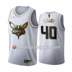 Maillot Basket Homme Charlotte Hornets Cody Zeller 40 2019-20 Nike Blanc Golden Edition Swingman